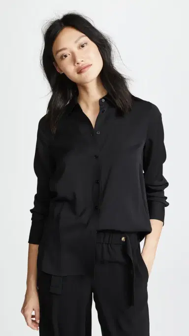 Vince Slim Fitted Blouse | Thumbnail 2 Vince Slim Fitted Blouse | Thumbnail 2