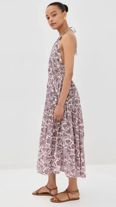 Ulla Johnson Anelise Halter Midi Dress | Thumbnail 4 Ulla Johnson Anelise Halter Midi Dress | Thumbnail 4