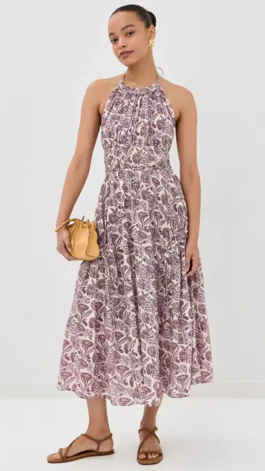 Ulla Johnson Anelise Halter Midi Dress | Thumbnail 5 Ulla Johnson Anelise Halter Midi Dress | Thumbnail 5