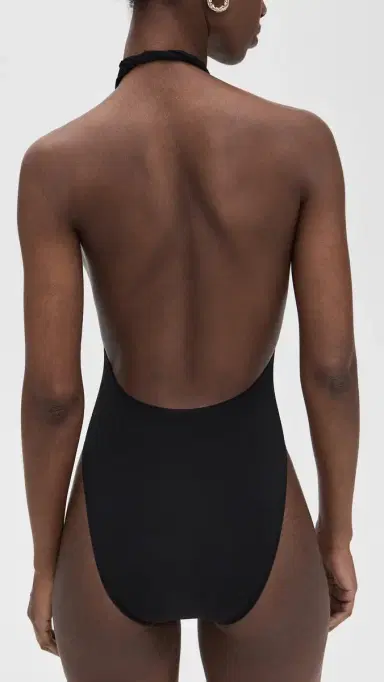 Norma Kamali Cross Halter Mio One Piece Black | Thumbnail 3 Norma Kamali Cross Halter Mio One Piece Black | Thumbnail 3