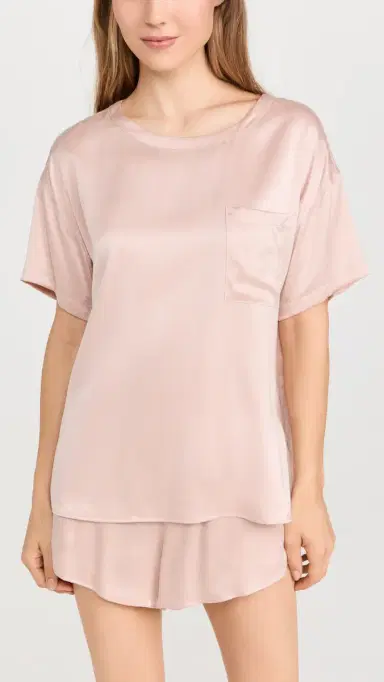 Lunya Washable ilk Tee Short et Delicate Pink | Thumbnail 2 Lunya Washable ilk Tee Short et Delicate Pink | Thumbnail 2