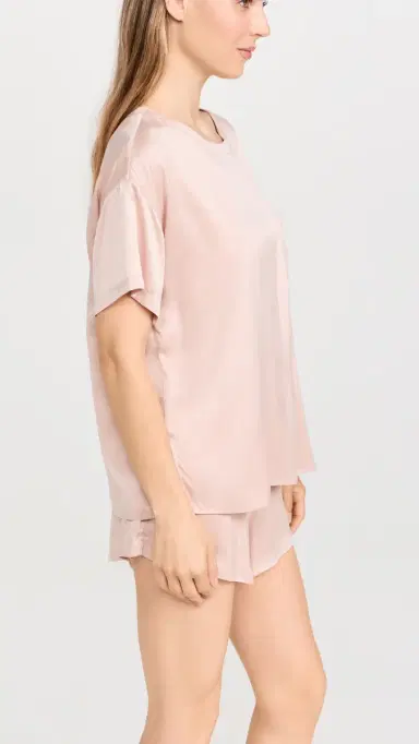 Lunya Washable ilk Tee Short et Delicate Pink | Thumbnail 4 Lunya Washable ilk Tee Short et Delicate Pink | Thumbnail 4