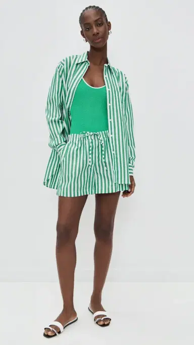 Hunza G Cabana Shorts Emerald Cabana Stripe | Thumbnail 5 Hunza G Cabana Shorts Emerald Cabana Stripe | Thumbnail 5