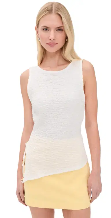 Lisa Says Gah Erin Tank Top Crinkle White S | Thumbnail 1 Lisa Says Gah Erin Tank Top Crinkle White S | Thumbnail 1
