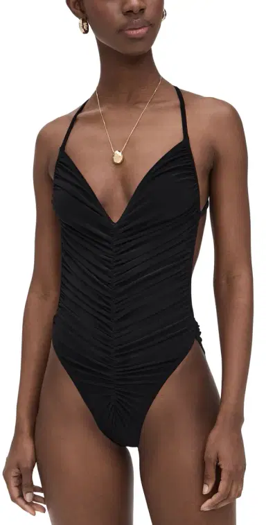 Norma Kamali Butterfly Mio One Piece Black | Thumbnail 1 Norma Kamali Butterfly Mio One Piece Black | Thumbnail 1