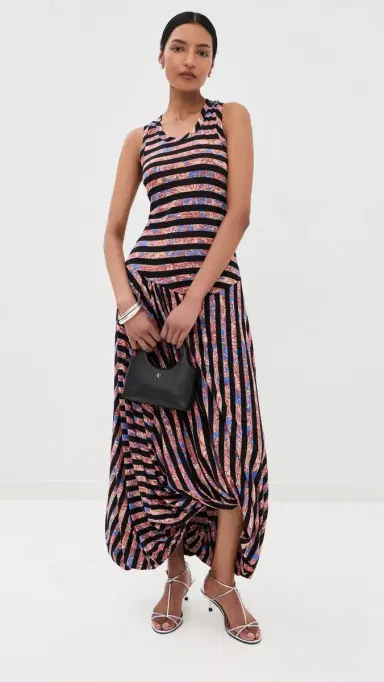 Proenza Schouler Nour Printed Tissue Jersey Dress | Thumbnail 5 Proenza Schouler Nour Printed Tissue Jersey Dress | Thumbnail 5