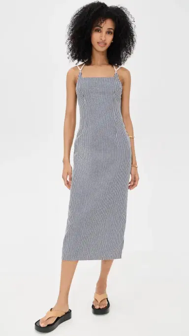 Lioness Birkin Midi Dress Navy Stripe | Thumbnail 2 Lioness Birkin Midi Dress Navy Stripe | Thumbnail 2