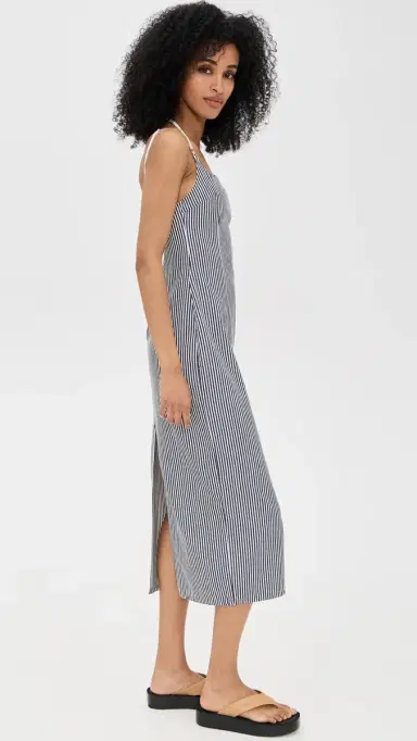 Lioness Birkin Midi Dress Navy Stripe | Thumbnail 4 Lioness Birkin Midi Dress Navy Stripe | Thumbnail 4