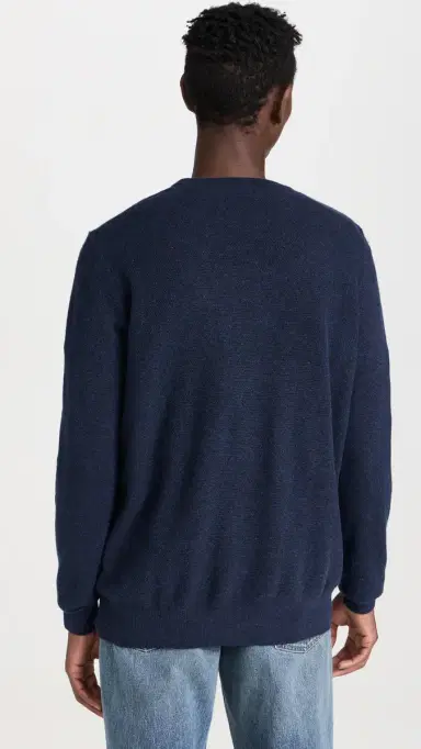Faherty Jackson Crew Sweater Navy Heather L | Thumbnail 3 Faherty Jackson Crew Sweater Navy Heather L | Thumbnail 3