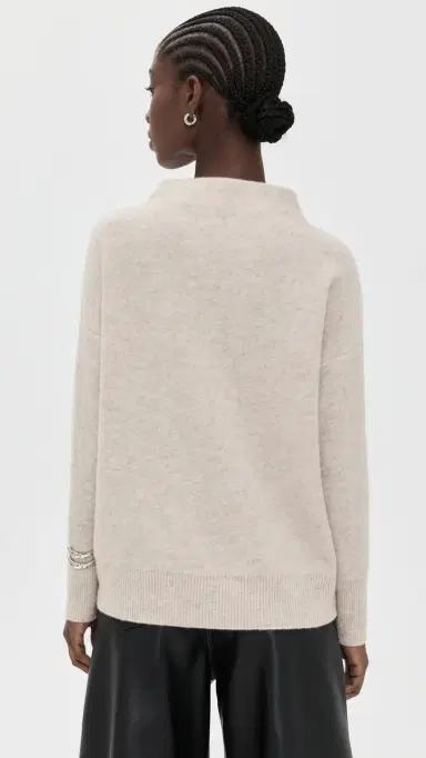 Vince Boiled Cashmere Funnel Neck Pullover Marble | Thumbnail 3 Vince Boiled Cashmere Funnel Neck Pullover Marble | Thumbnail 3