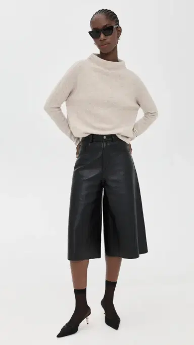 Vince Boiled Cashmere Funnel Neck Pullover Marble | Thumbnail 5 Vince Boiled Cashmere Funnel Neck Pullover Marble | Thumbnail 5