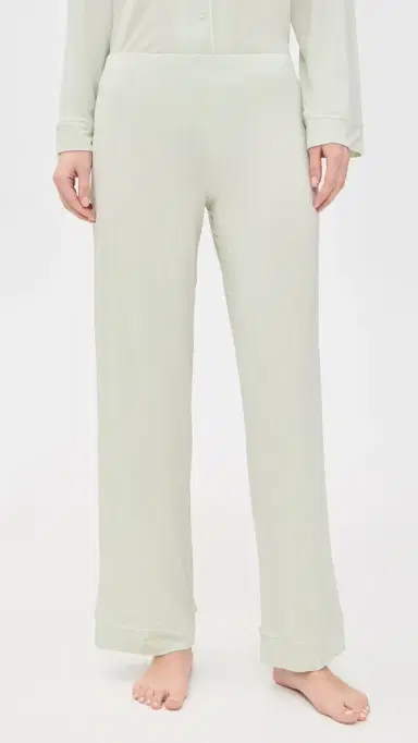 Eberjey Gisele Long Pajama Set Sea Foam/Ivory M | Thumbnail 5 Eberjey Gisele Long Pajama Set Sea Foam/Ivory M | Thumbnail 5