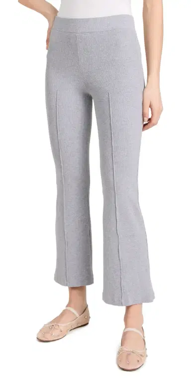 DONNI. DONNI. Rib Kick Flare Trousers Heather Grey M | Thumbnail 1 DONNI. DONNI. Rib Kick Flare Trousers Heather Grey M | Thumbnail 1