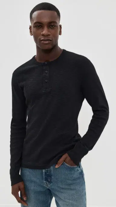 REIGNING CHAMP 1x1 lub lim Henley Black | Thumbnail 2 REIGNING CHAMP 1x1 lub lim Henley Black | Thumbnail 2