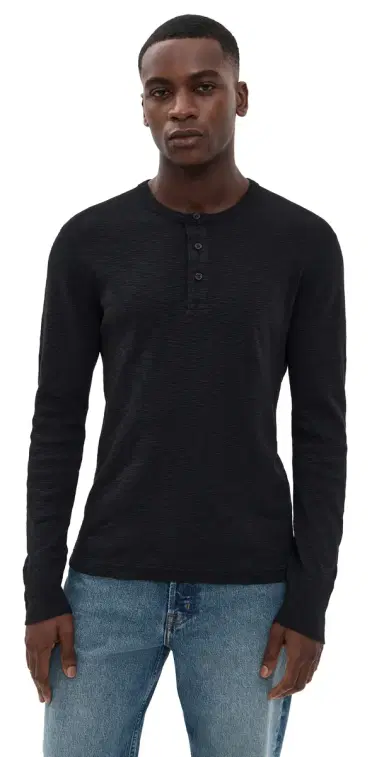 REIGNING CHAMP 1x1 lub lim Henley Black | Thumbnail 1 REIGNING CHAMP 1x1 lub lim Henley Black | Thumbnail 1