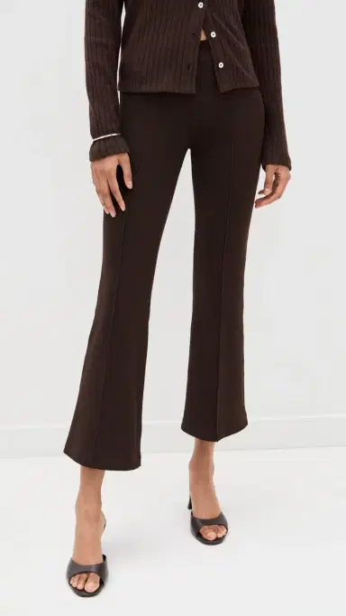 DONNI. DONNI. Rib Kick Flare Trousers Espresso L | Thumbnail 2 DONNI. DONNI. Rib Kick Flare Trousers Espresso L | Thumbnail 2