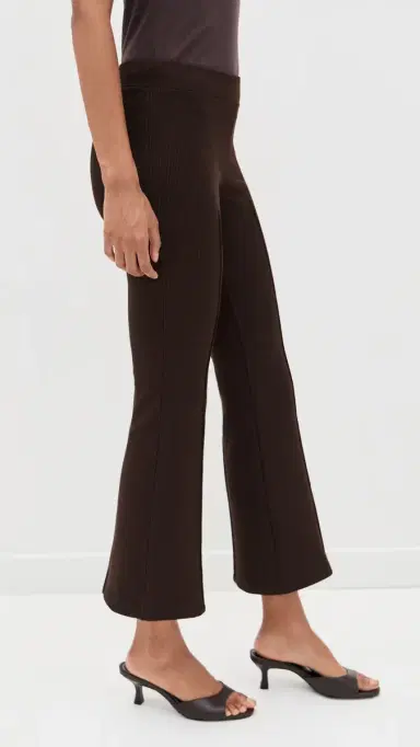 DONNI. DONNI. Rib Kick Flare Trousers Espresso L | Thumbnail 4 DONNI. DONNI. Rib Kick Flare Trousers Espresso L | Thumbnail 4
