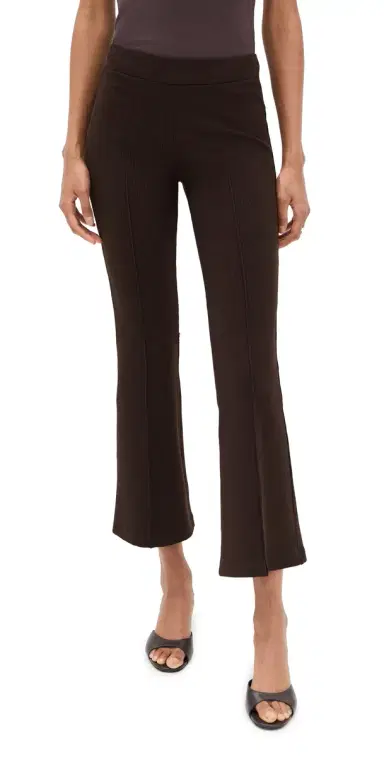 DONNI. DONNI. Rib Kick Flare Trousers Espresso L | Thumbnail 1 DONNI. DONNI. Rib Kick Flare Trousers Espresso L | Thumbnail 1