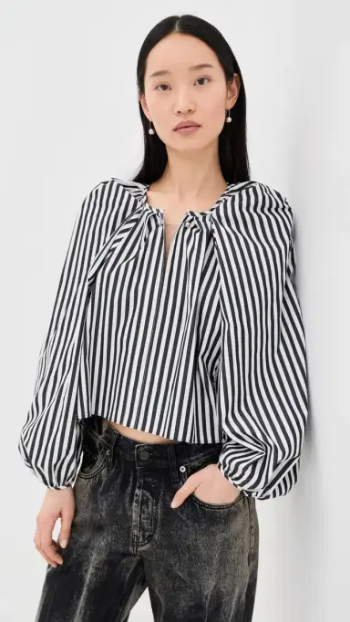 Nackiyé Grand Bazaar Mini Top B/W Stripe | Thumbnail 2 Nackiyé Grand Bazaar Mini Top B/W Stripe | Thumbnail 2
