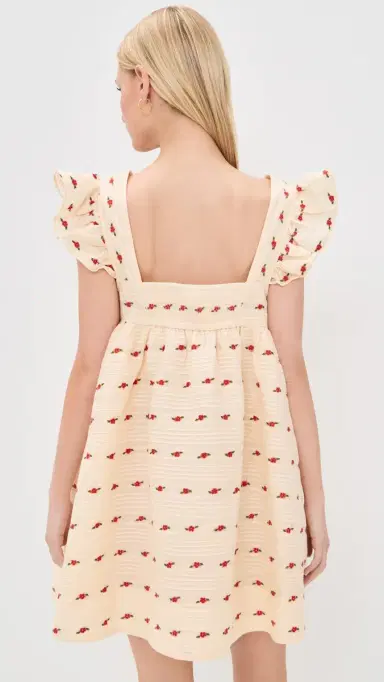 For Love & Lemons Aster Babydoll Mini Dress White | Thumbnail 3 For Love & Lemons Aster Babydoll Mini Dress White | Thumbnail 3