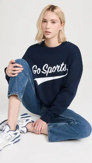 Favorite Daughter Go Sports Sweatshirt Navy | Thumbnail 2 Favorite Daughter Go Sports Sweatshirt Navy | Thumbnail 2