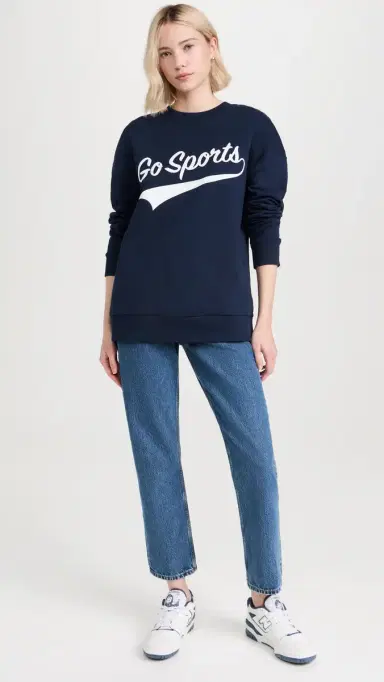 Favorite Daughter Go Sports Sweatshirt Navy | Thumbnail 6 Favorite Daughter Go Sports Sweatshirt Navy | Thumbnail 6
