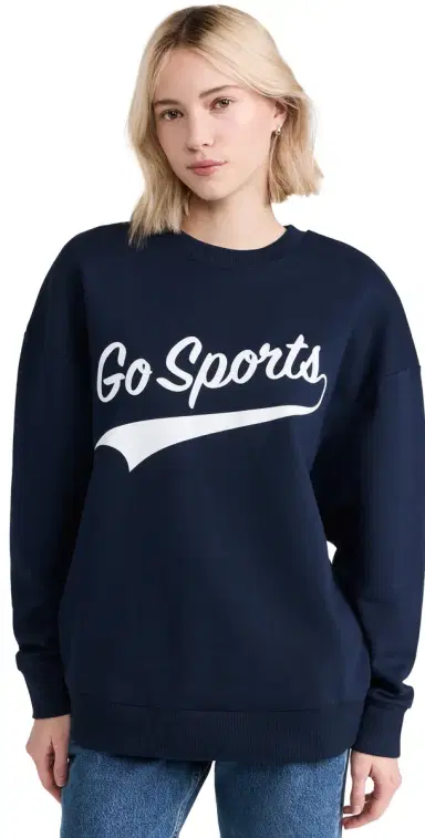 Favorite Daughter Go Sports Sweatshirt Navy | Thumbnail 1 Favorite Daughter Go Sports Sweatshirt Navy | Thumbnail 1