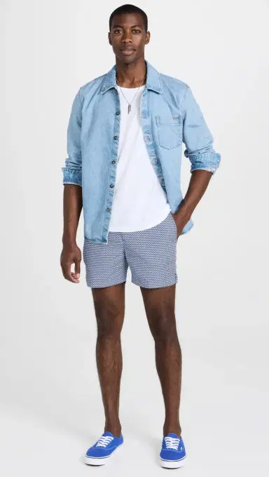 Frescobol Carioca Copacabana Classic Swim Shorts 5 Navy Blue | Thumbnail 5 Frescobol Carioca Copacabana Classic Swim Shorts 5 Navy Blue | Thumbnail 5