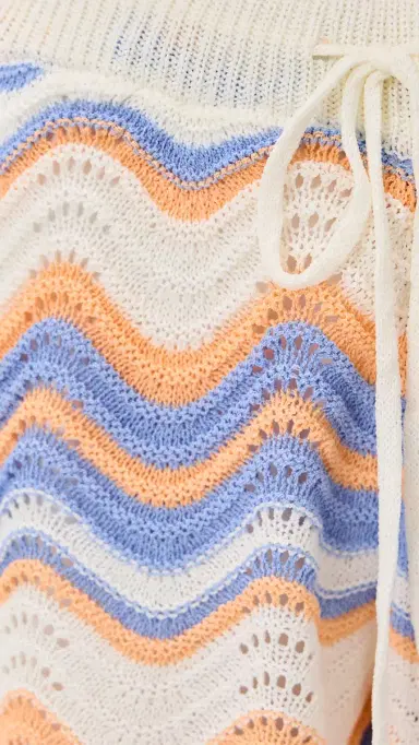 MINKPINK Leone Crochet Shorts Jacaranda/Peach tripe | Thumbnail 6 MINKPINK Leone Crochet Shorts Jacaranda/Peach tripe | Thumbnail 6