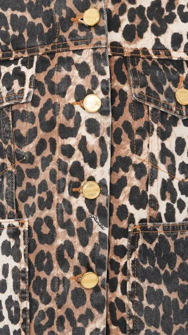 GANNI Print Denim Jacket Almond Milk | Thumbnail 6 GANNI Print Denim Jacket Almond Milk | Thumbnail 6