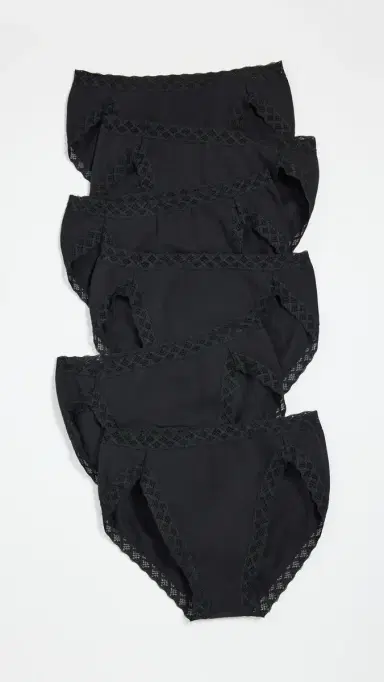Natori Bliss French Cut Panties 6 Pack Black L | Thumbnail 2 Natori Bliss French Cut Panties 6 Pack Black L | Thumbnail 2