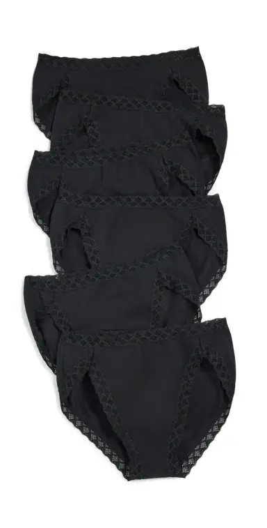 Natori Bliss French Cut Panties 6 Pack Black L | Thumbnail 1 Natori Bliss French Cut Panties 6 Pack Black L | Thumbnail 1