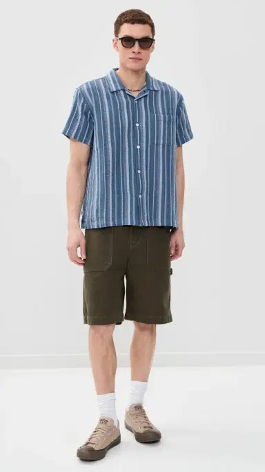 Obey Hugh Camp Shirt Dull Blue ulti | Thumbnail 5 Obey Hugh Camp Shirt Dull Blue ulti | Thumbnail 5
