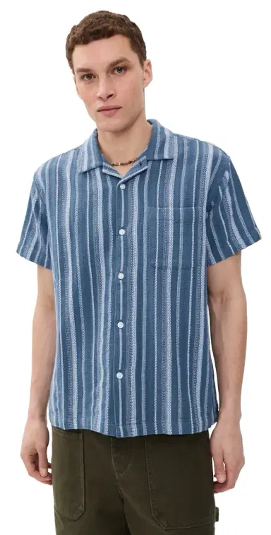 Obey Hugh Camp Shirt Dull Blue ulti | Thumbnail 1 Obey Hugh Camp Shirt Dull Blue ulti | Thumbnail 1