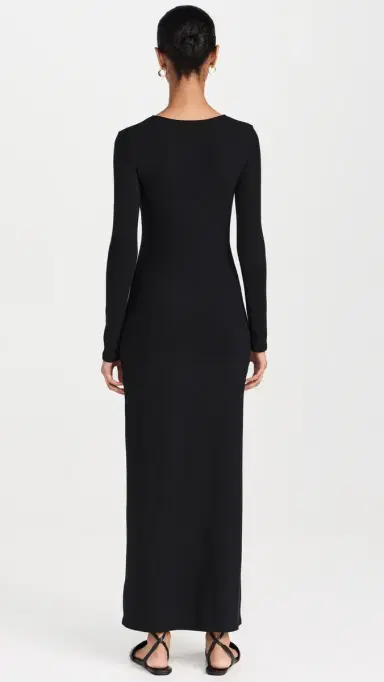 Leset Lauren Long Sleeve Maxi Dress Black | Thumbnail 3 Leset Lauren Long Sleeve Maxi Dress Black | Thumbnail 3
