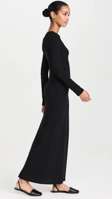 Leset Lauren Long Sleeve Maxi Dress Black | Thumbnail 4 Leset Lauren Long Sleeve Maxi Dress Black | Thumbnail 4