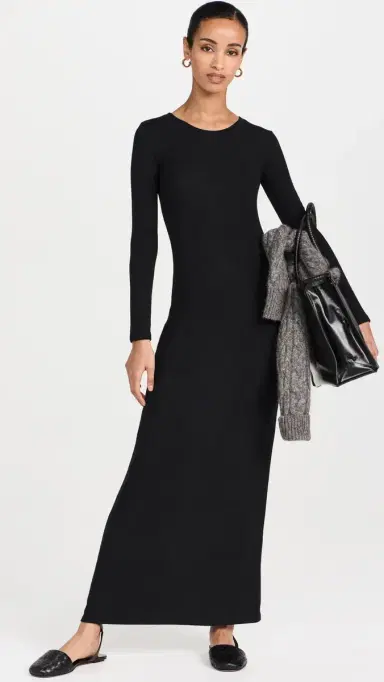 Leset Lauren Long Sleeve Maxi Dress Black | Thumbnail 5 Leset Lauren Long Sleeve Maxi Dress Black | Thumbnail 5