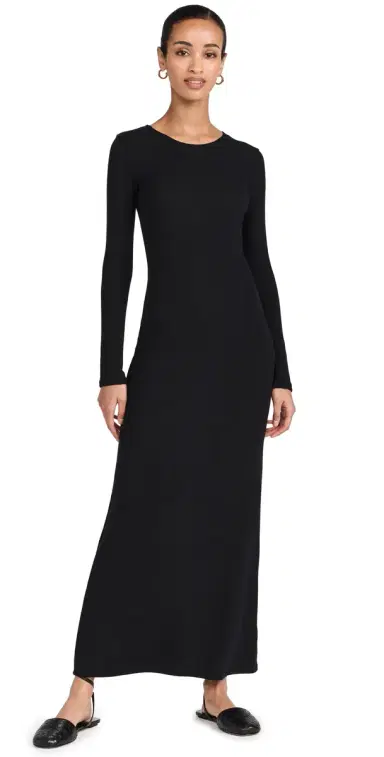 Leset Lauren Long Sleeve Maxi Dress Black | Thumbnail 1 Leset Lauren Long Sleeve Maxi Dress Black | Thumbnail 1