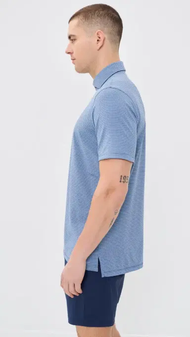 Greyson Saranac Striped Polo Falcon/Wolf Blue | Thumbnail 4 Greyson Saranac Striped Polo Falcon/Wolf Blue | Thumbnail 4