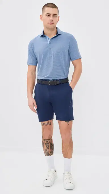 Greyson Saranac Striped Polo Falcon/Wolf Blue | Thumbnail 5 Greyson Saranac Striped Polo Falcon/Wolf Blue | Thumbnail 5