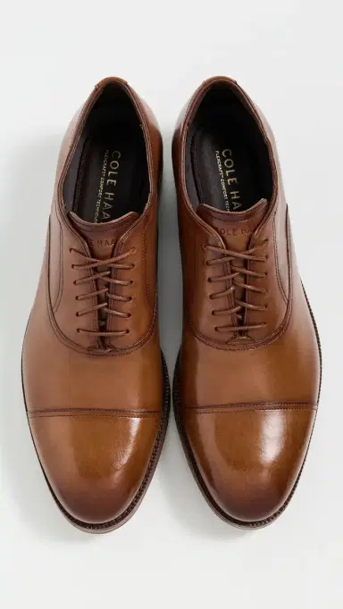 Cole Haan Ledley Grand Cap Toe Oxford Dress Shoes Ch British Tan/Dark Natural | Thumbnail 4 Cole Haan Ledley Grand Cap Toe Oxford Dress Shoes Ch British Tan/Dark Natural | Thumbnail 4