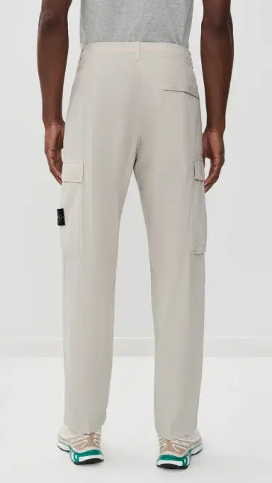 Stone Island Lightweight Stretch Cotton Cargo Trousers Pearl Grey | Thumbnail 3 Stone Island Lightweight Stretch Cotton Cargo Trousers Pearl Grey | Thumbnail 3