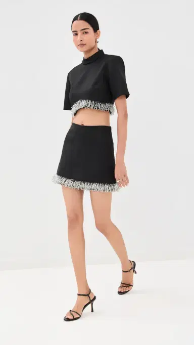 SIMKHAI Jalen Cropped Top Black | Thumbnail 5 SIMKHAI Jalen Cropped Top Black | Thumbnail 5