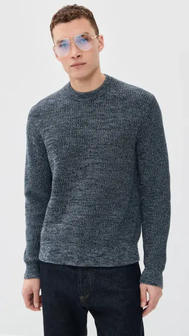 Madewell Fisherman ong Sleeve Crewneck Sweater Ink Marl | Thumbnail 2 Madewell Fisherman ong Sleeve Crewneck Sweater Ink Marl | Thumbnail 2
