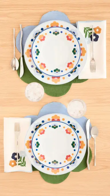 Misette Linen Patchwork Placemats Set of 4 | Thumbnail 3 Misette Linen Patchwork Placemats Set of 4 | Thumbnail 3