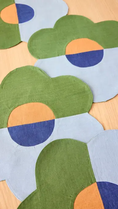 Misette Linen Patchwork Placemats Set of 4 | Thumbnail 4 Misette Linen Patchwork Placemats Set of 4 | Thumbnail 4