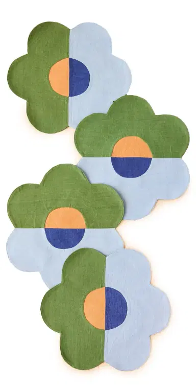 Misette Linen Patchwork Placemats Set of 4 | Thumbnail 1 Misette Linen Patchwork Placemats Set of 4 | Thumbnail 1