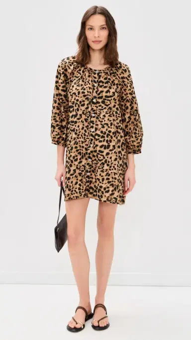 Natalie Martin Collection Alex Short Dress Leopard Cotton | Thumbnail 5 Natalie Martin Collection Alex Short Dress Leopard Cotton | Thumbnail 5