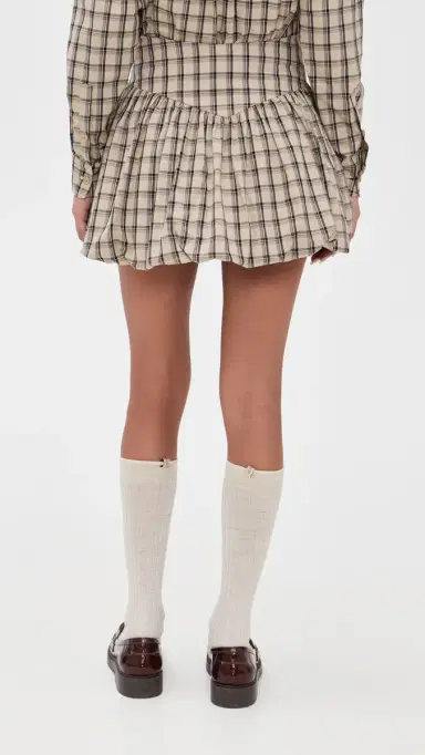 LE BOP Zoe Bubble Skirt Khaki Check | Thumbnail 3 LE BOP Zoe Bubble Skirt Khaki Check | Thumbnail 3