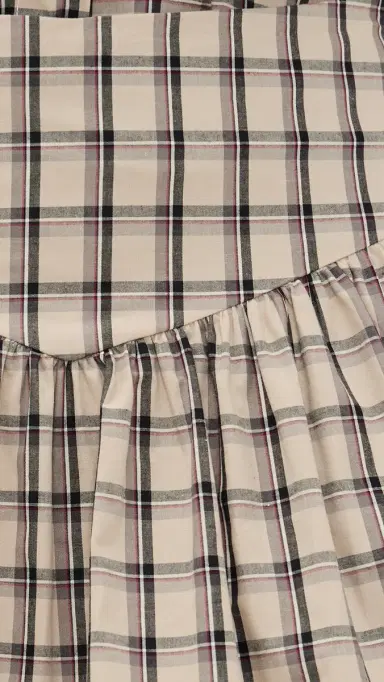 LE BOP Zoe Bubble Skirt Khaki Check | Thumbnail 6 LE BOP Zoe Bubble Skirt Khaki Check | Thumbnail 6